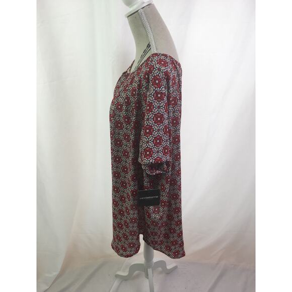 Liz Claiborne Career Blouse Rose Quartz Foulard XL - Picture 10 of 16